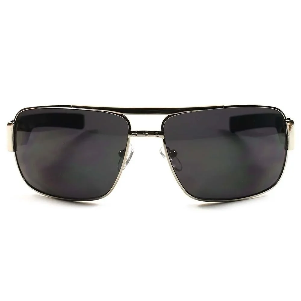 Designer Modern High-End Stylish Fashion Mens Womens Rectangle Silver Sunglasses